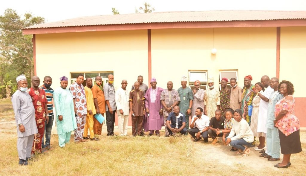 A cross section of participants at the workshop on knowledge transfer on grafting with the Executive Director CRIN at the Events Centre, CRIN
