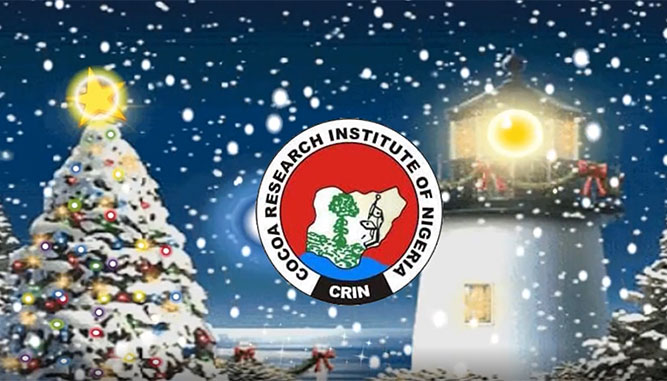 ED of Cocoa Research Institute of Nigeria wishes you a merry Christmas and Happy New Year 2022