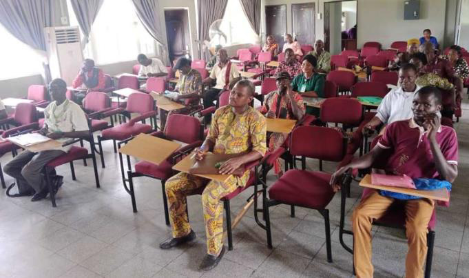 Cross section of the staff at the exam venue